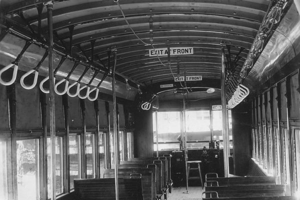 1925 Los Angeles Railway photo of the interior of 2501 as delivered in 1925. Ira Swett Magna Collection.